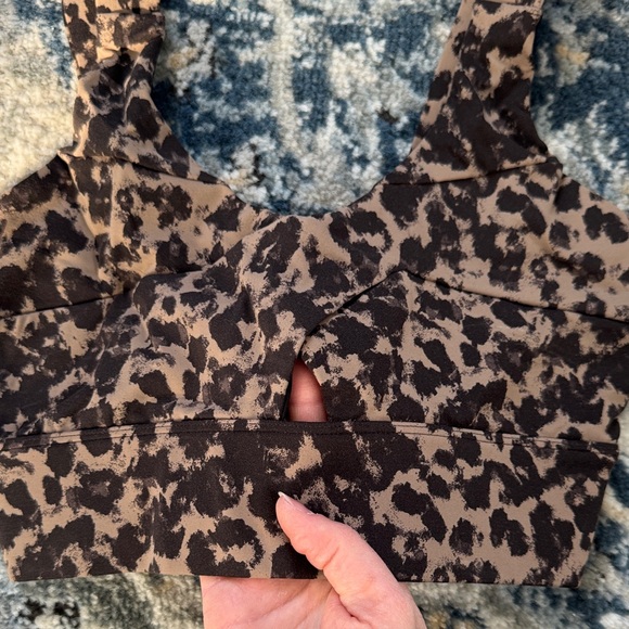 Varley Leopard Print Crop Top in Brown - Picture 2 of 4